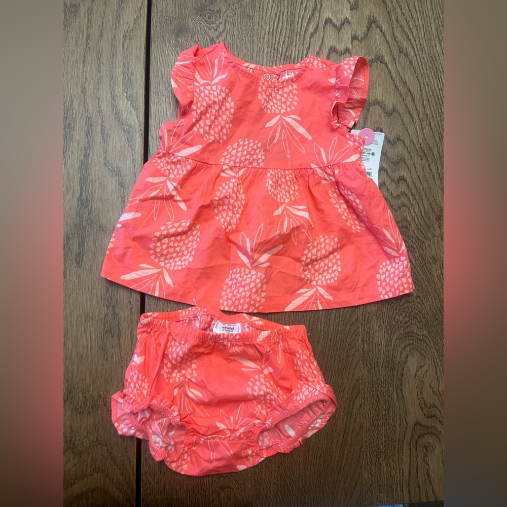 Child of Mine made by Carter’s Baby Pineapple Print Dress & Bloomers
